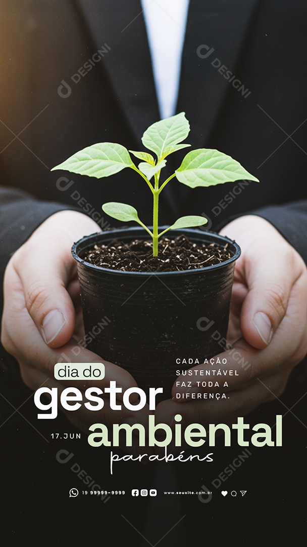 Story Dia Do Gestor Ambiental 17 De Junho Social Media PSD Editável