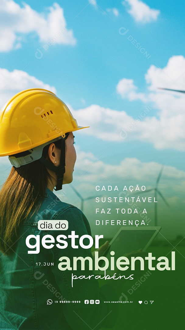 Story Dia Do Gestor Ambiental 17 De Junho Social Media PSD Editável