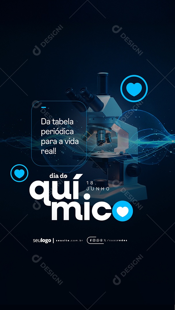 Story Dia Do Químico 18 De Junho Social Media PSD Editável