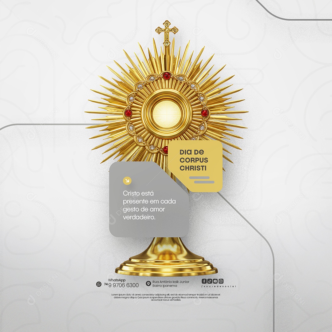 Dia De Corpus Christi 19 De Junho Social Media PSD Editável