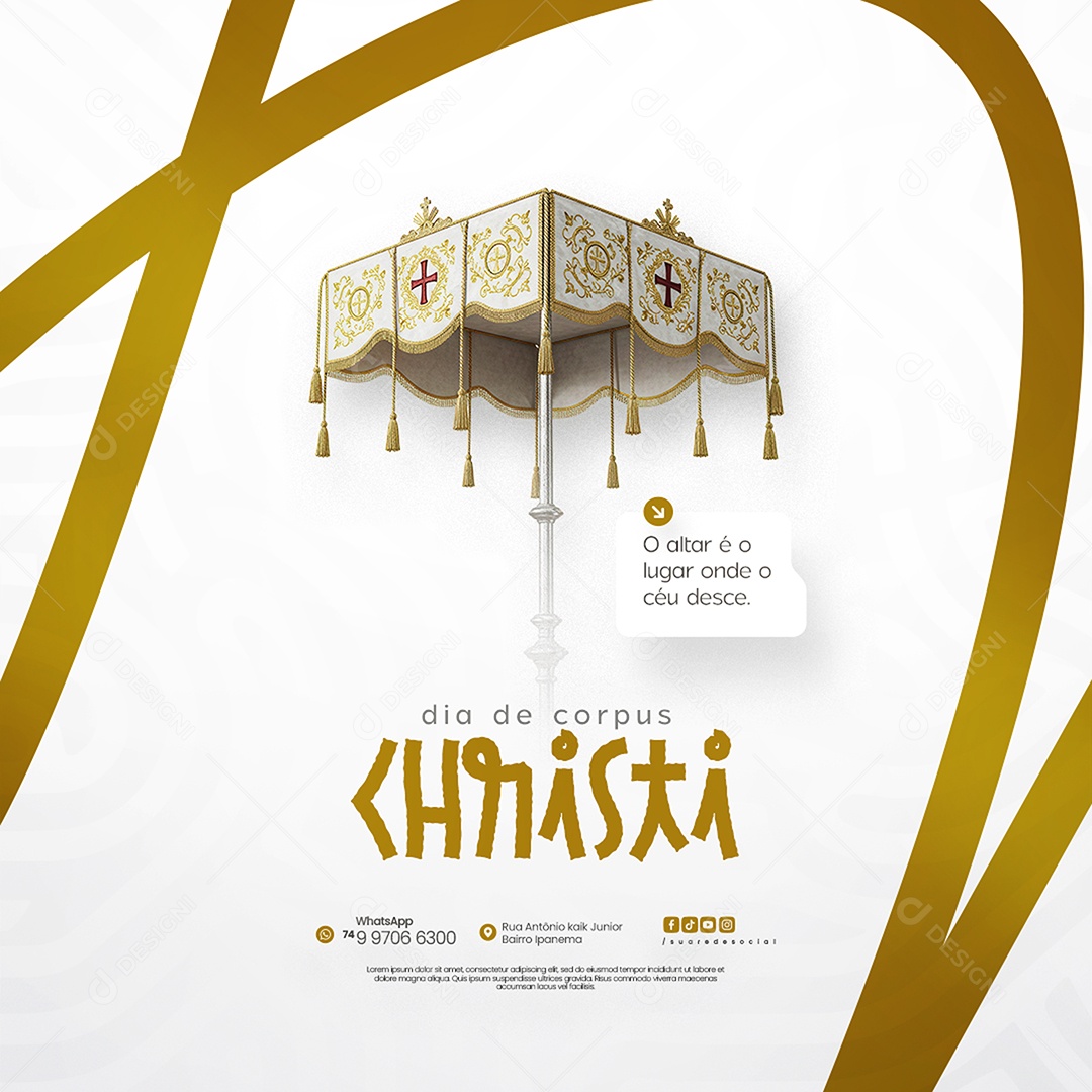 Dia De Corpus Christi 19 De Junho Social Media PSD Editável