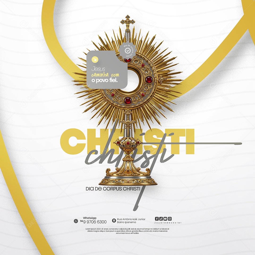Dia De Corpus Christi 19 De Junho Social Media PSD Editável