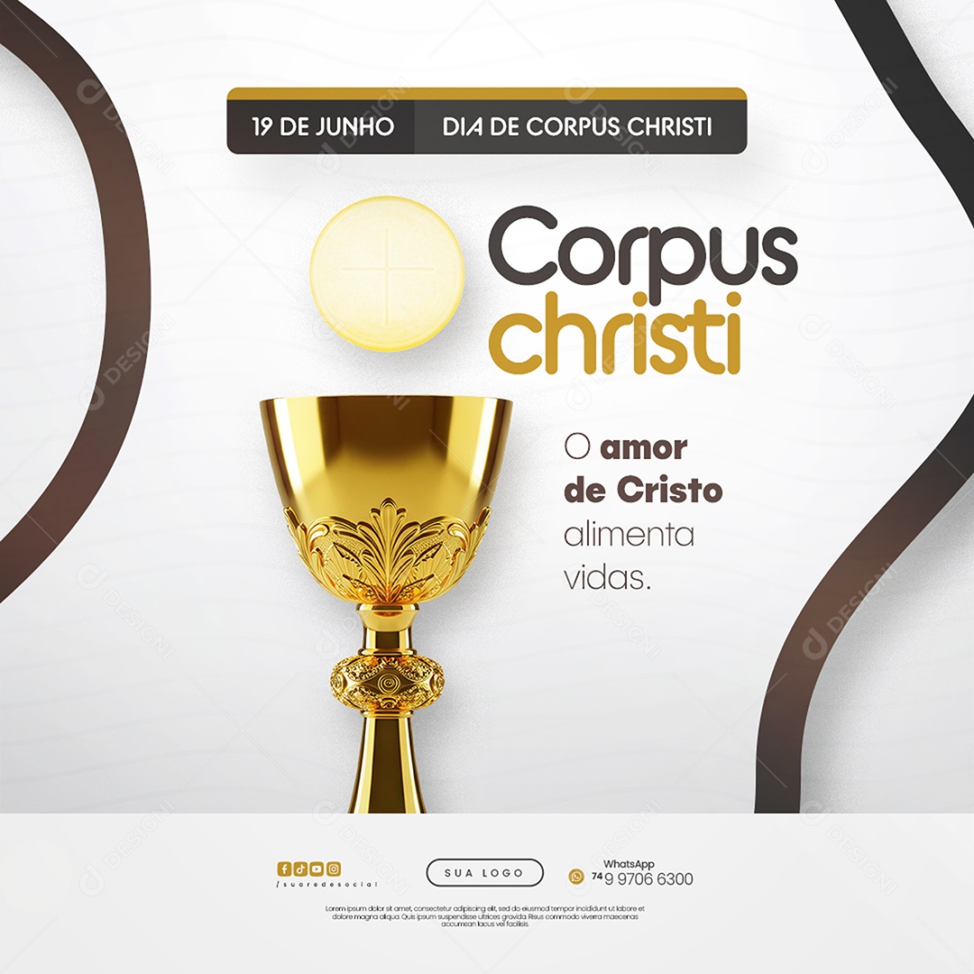 Dia De Corpus Christi 19 De Junho Social Media PSD Editável
