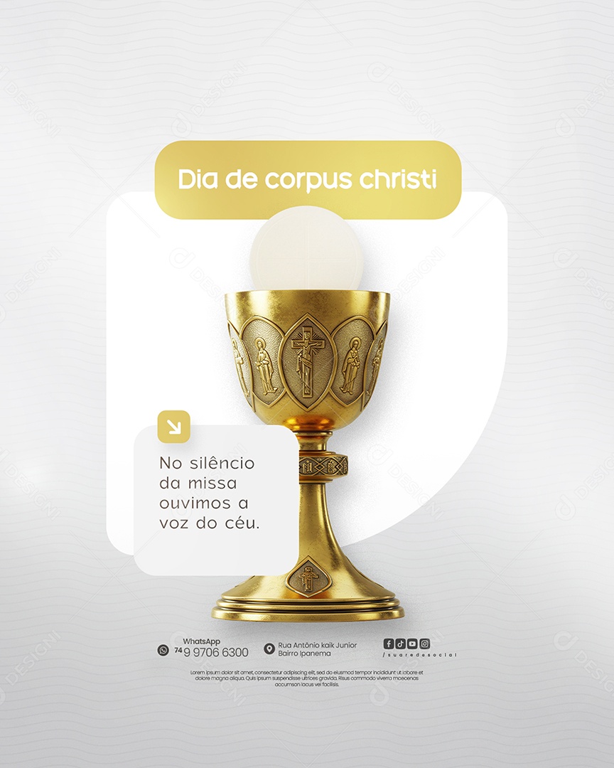Dia De Corpus Christi 19 De Junho Social Media PSD Editável