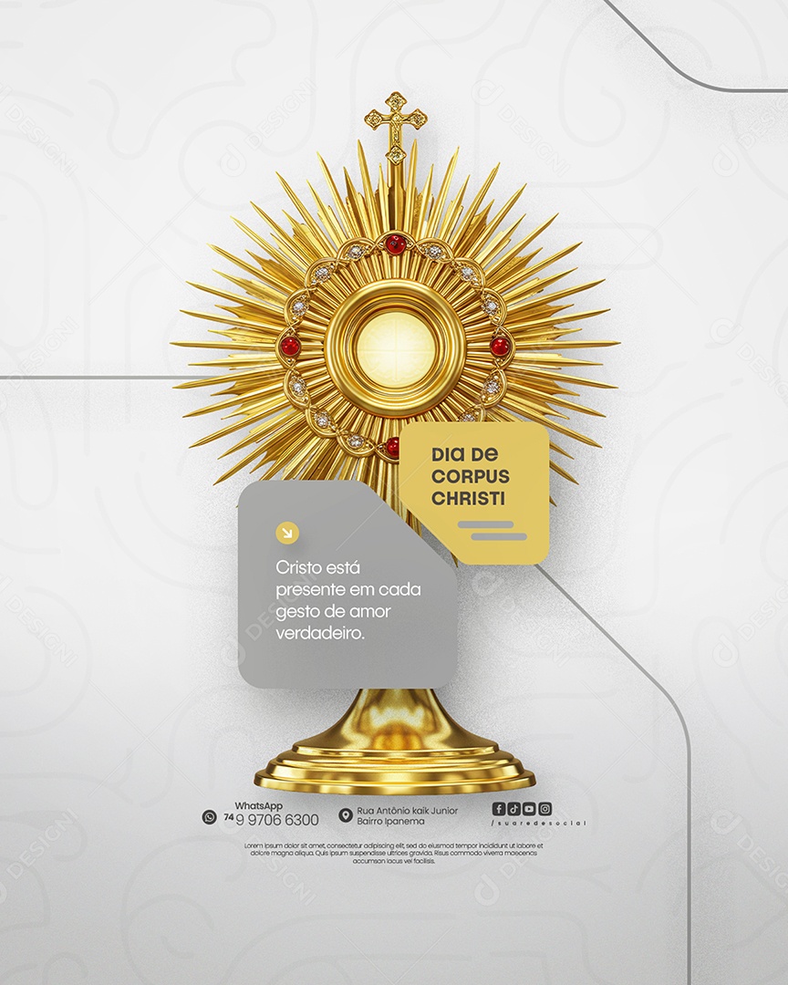 Dia De Corpus Christi 19 De Junho Social Media PSD Editável