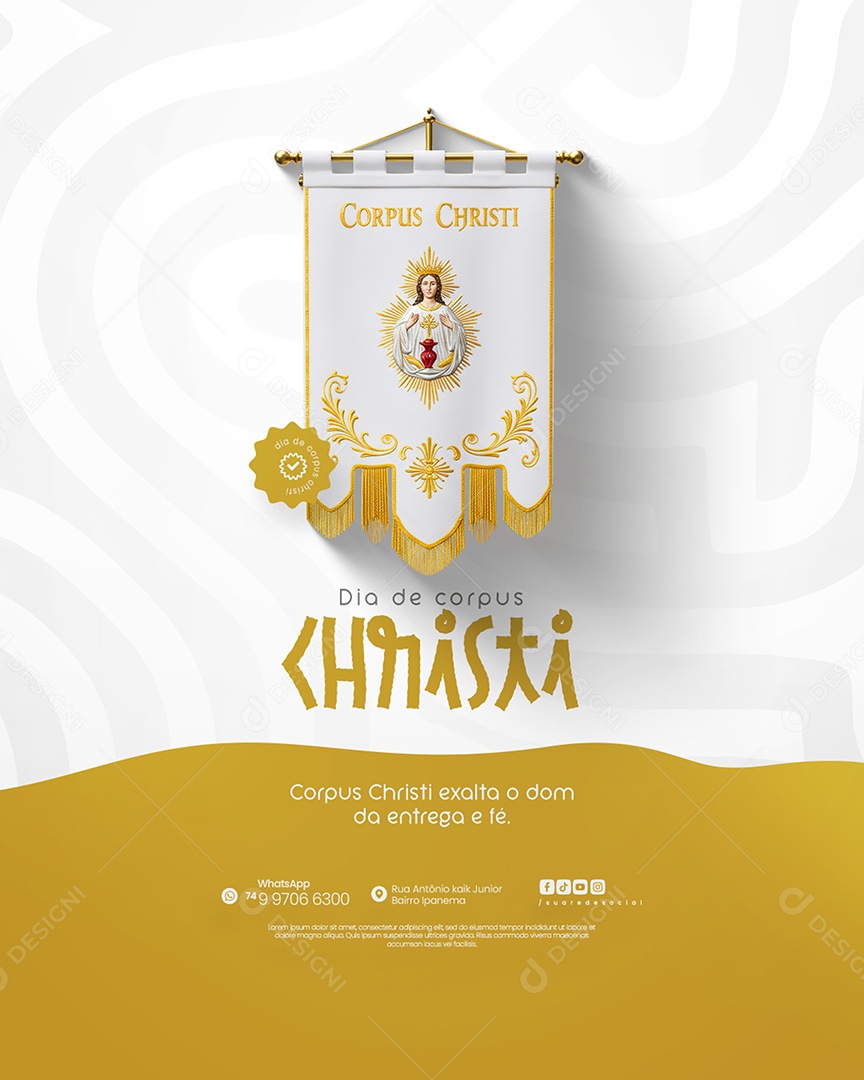 Dia De Corpus Christi 19 De Junho Social Media PSD Editável