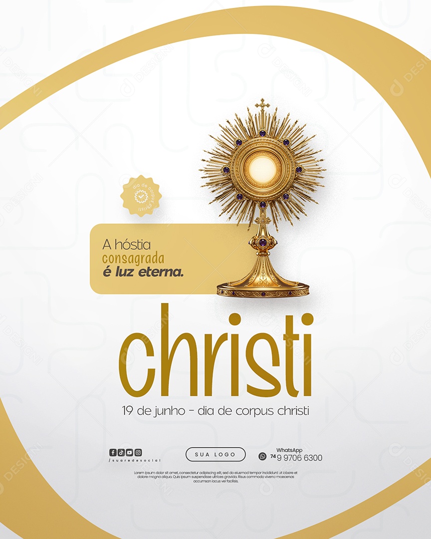 Dia De Corpus Christi 19 De Junho Social Media PSD Editável