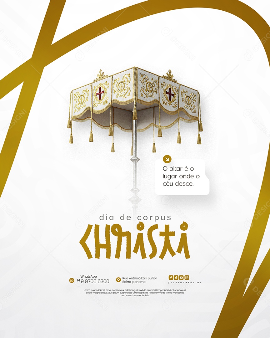 Dia De Corpus Christi 19 De Junho Social Media PSD Editável