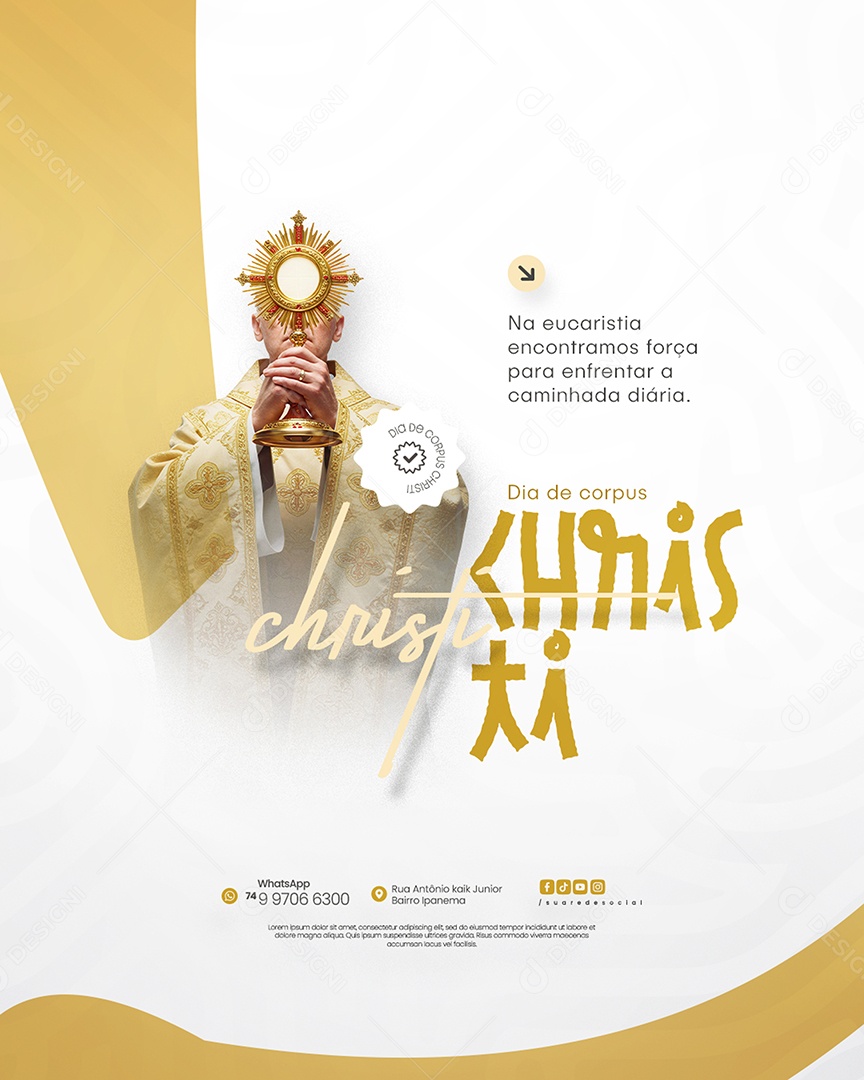 Dia De Corpus Christi 19 De Junho Social Media PSD Editável