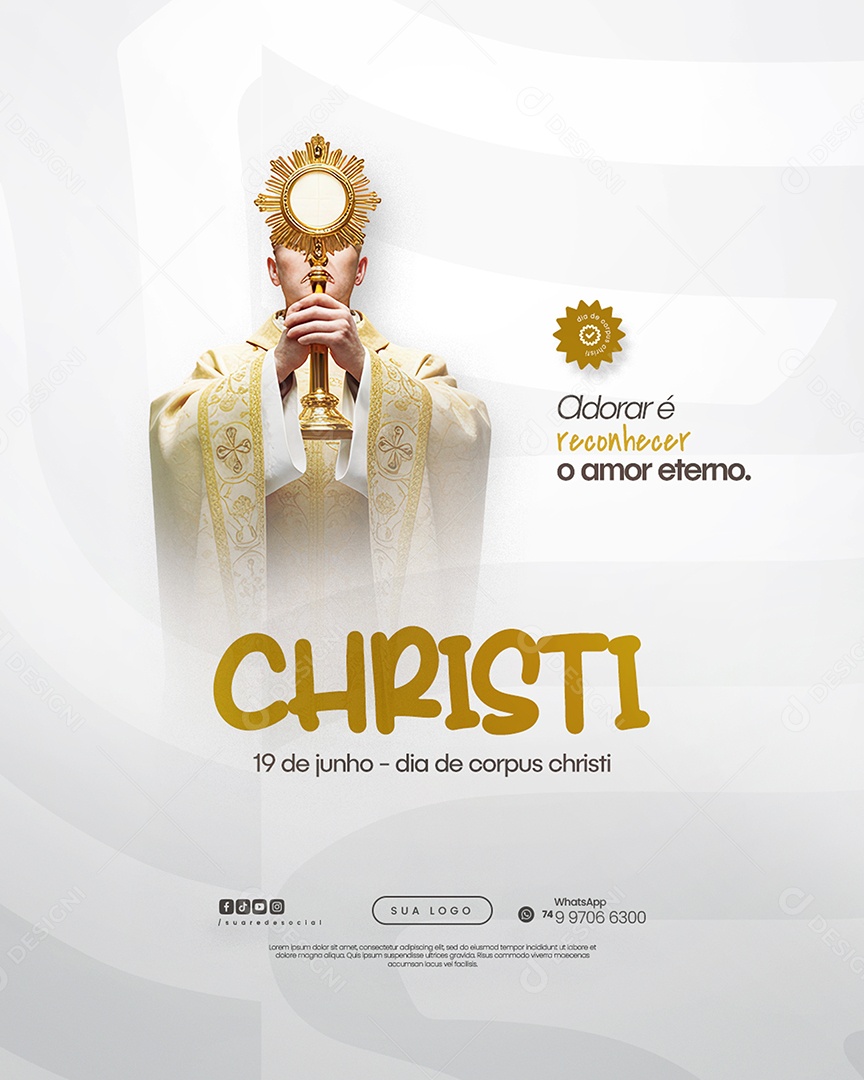 Dia De Corpus Christi 19 De Junho Social Media PSD Editável