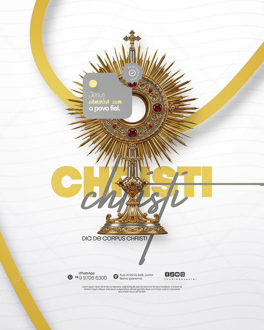 Dia De Corpus Christi 19 De Junho Social Media PSD Editável