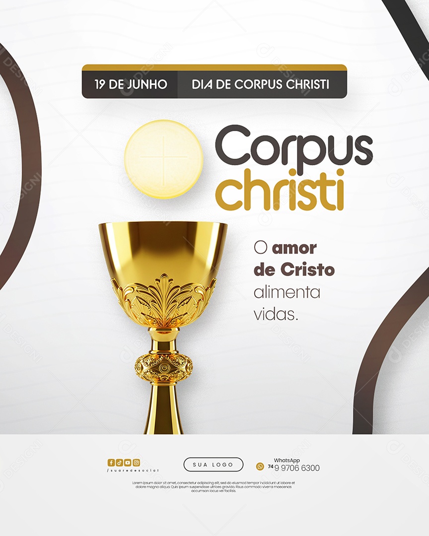 Dia De Corpus Christi 19 De Junho Social Media PSD Editável