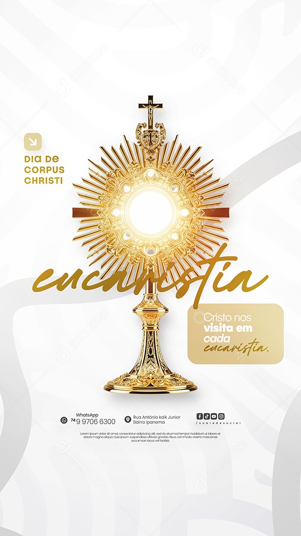 Story Dia De Corpus Christi 19 De Junho Social Media PSD Editável