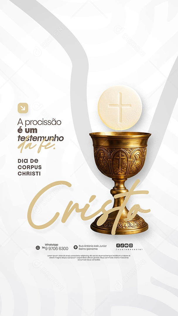 Story Dia De Corpus Christi 19 De Junho Social Media PSD Editável