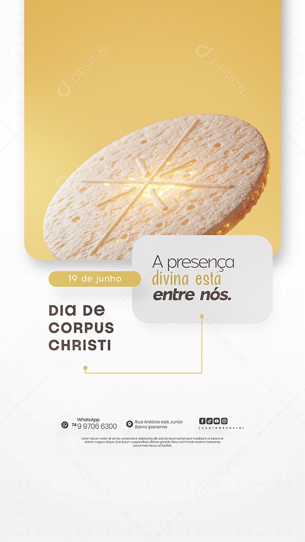 Story Dia De Corpus Christi 19 De Junho Social Media PSD Editável