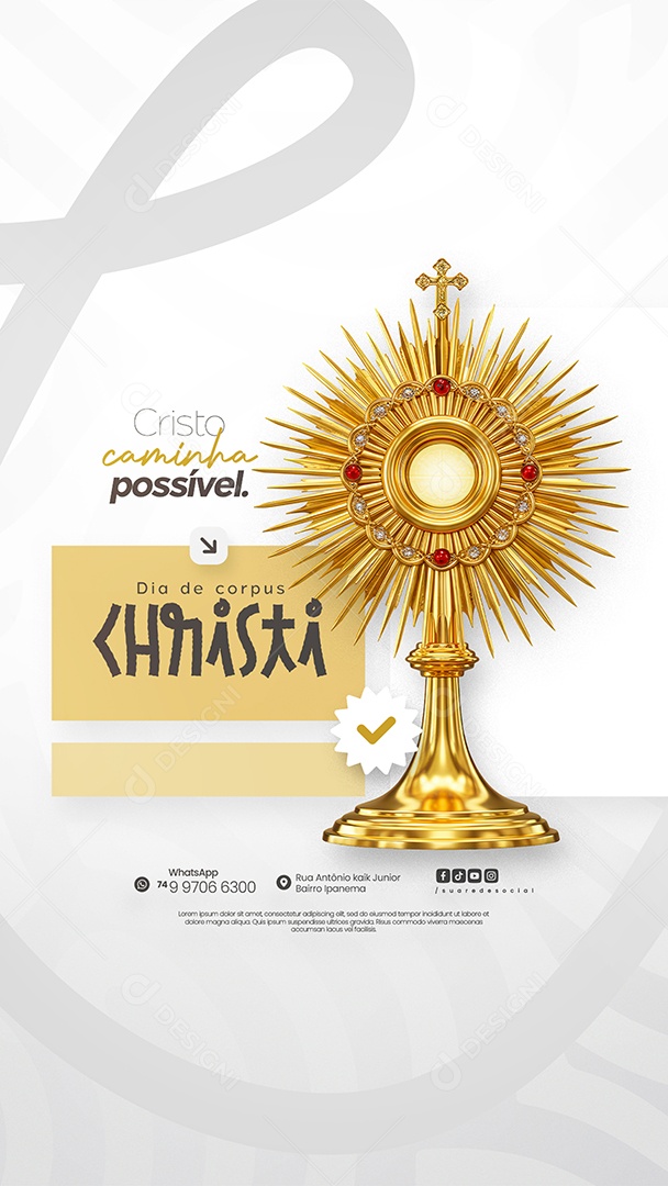 Story Dia De Corpus Christi 19 De Junho Social Media PSD Editável