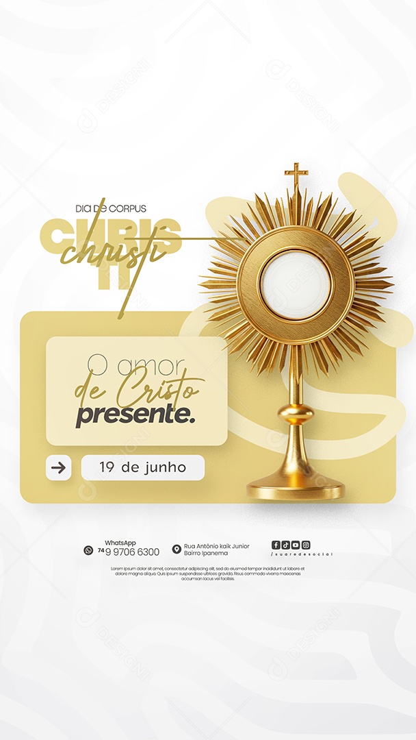 Story Dia De Corpus Christi 19 De Junho Social Media PSD Editável