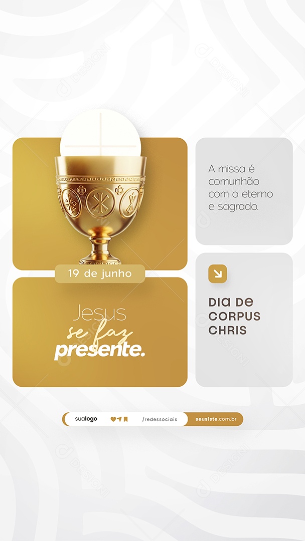 Story Dia De Corpus Christi 19 De Junho Social Media PSD Editável