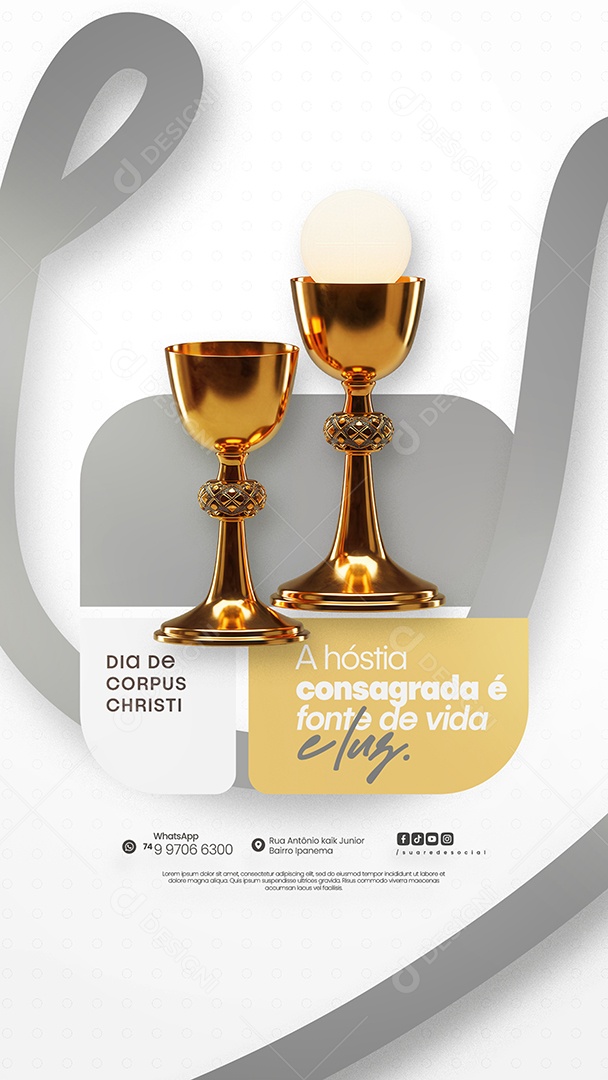 Story Dia De Corpus Christi 19 De Junho Social Media PSD Editável