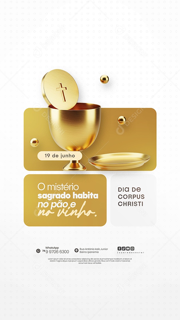 Story Dia De Corpus Christi 19 De Junho Social Media PSD Editável