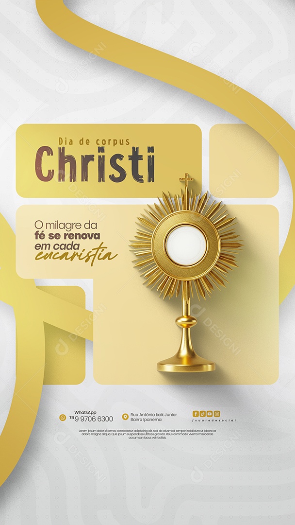Story Dia De Corpus Christi 19 De Junho Social Media PSD Editável