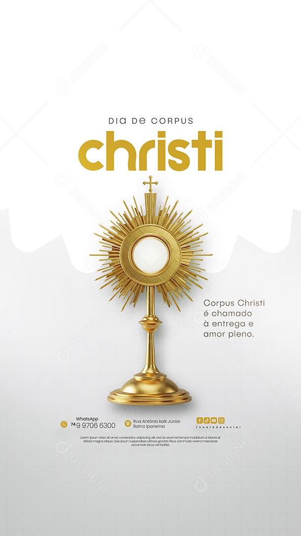 Story Dia De Corpus Christi 19 De Junho Social Media PSD Editável