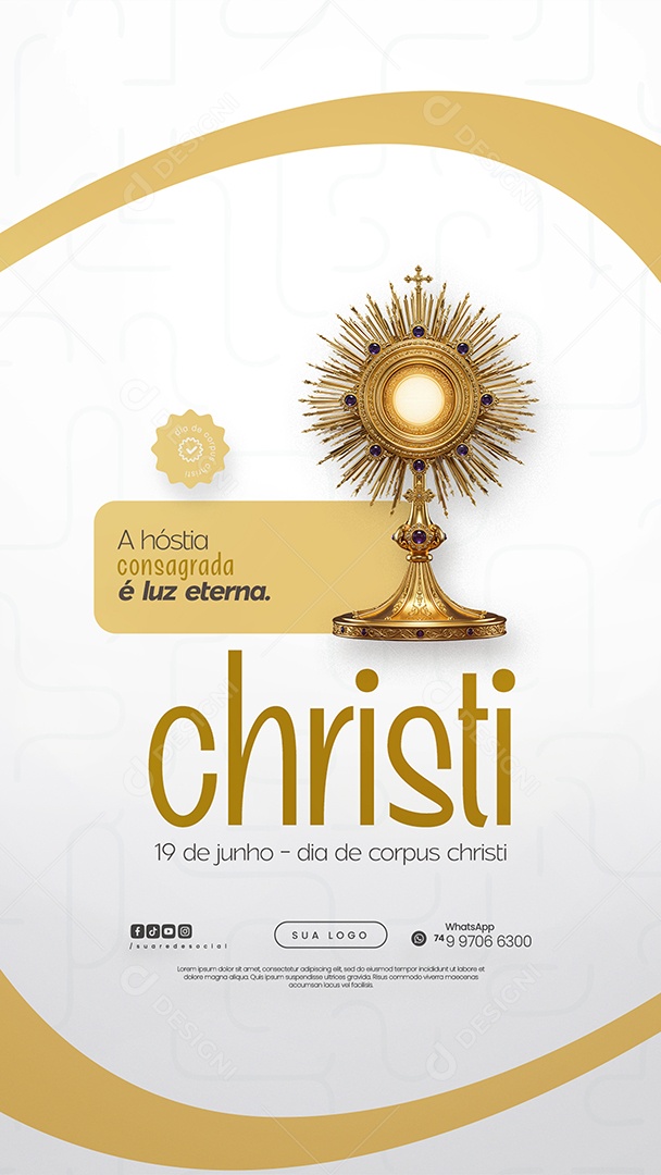 Story Dia De Corpus Christi 19 De Junho Social Media PSD Editável