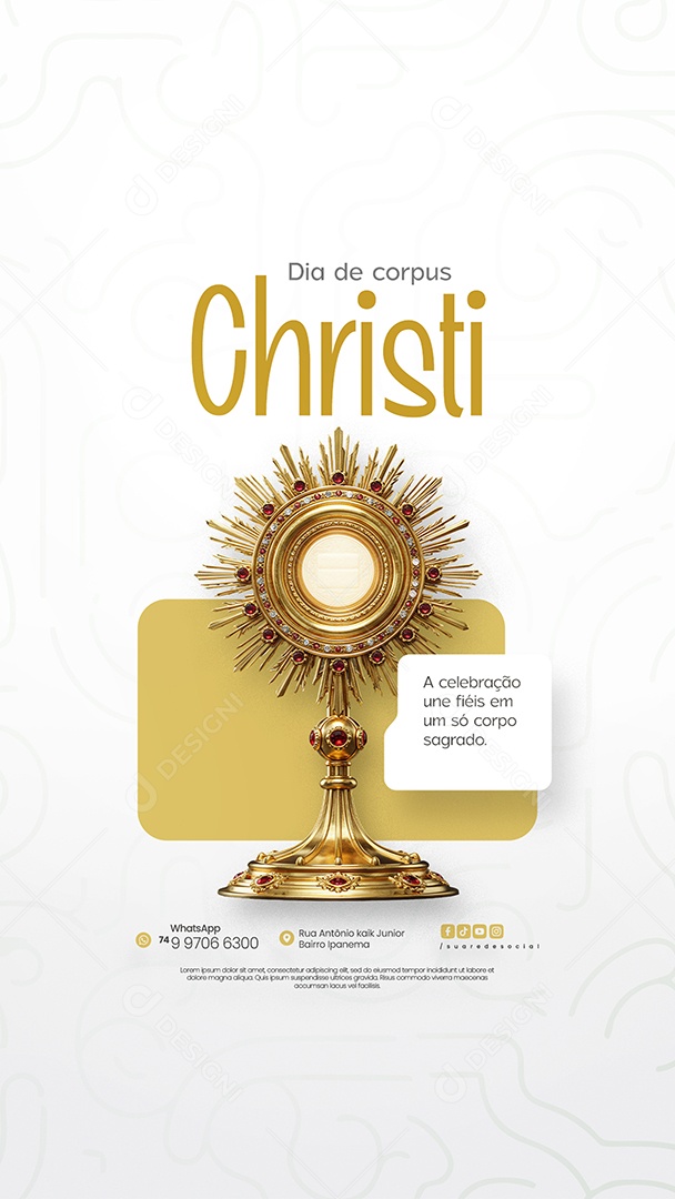 Story Dia De Corpus Christi 19 De Junho Social Media PSD Editável