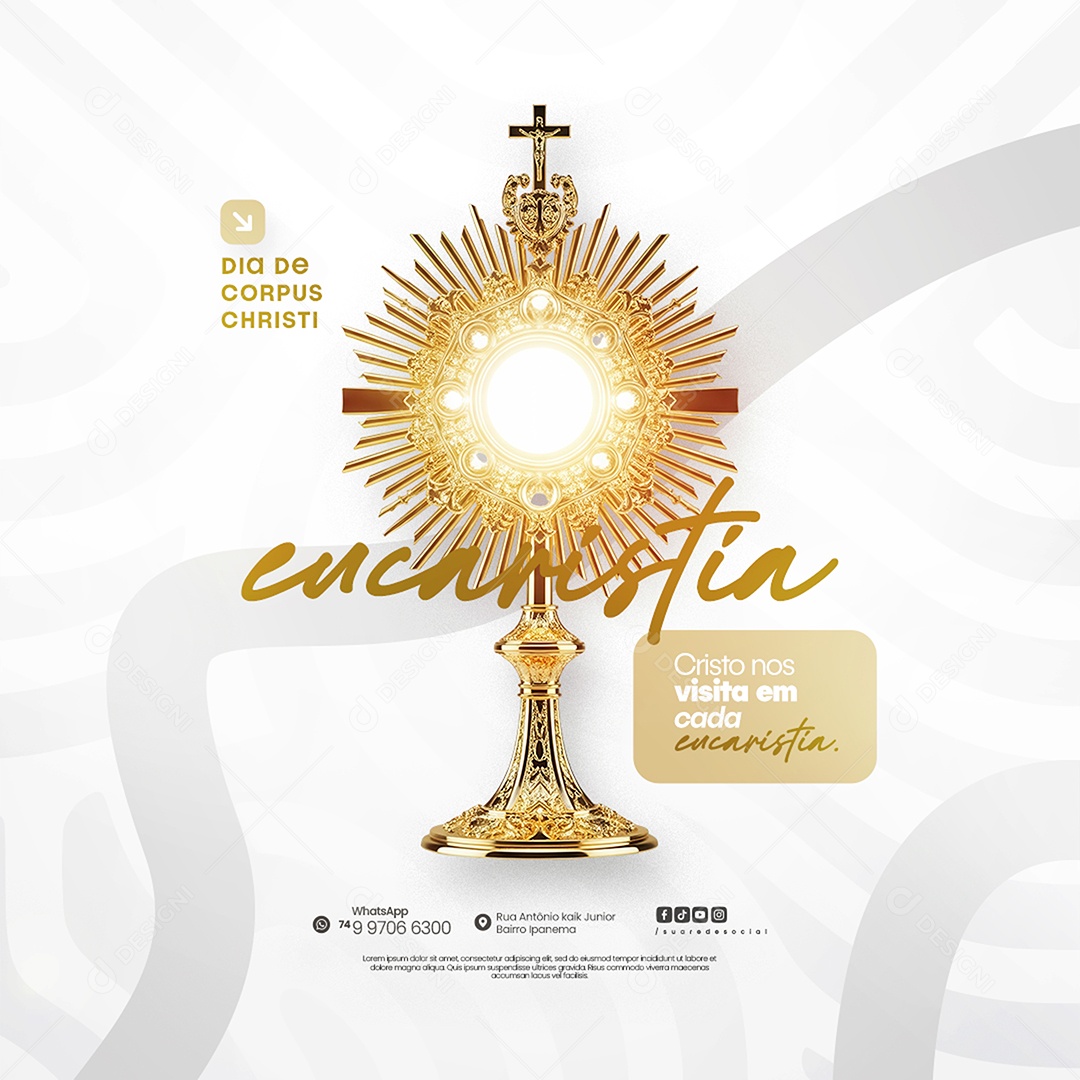 Dia De Corpus Christi 19 De Junho Social Media PSD Editável