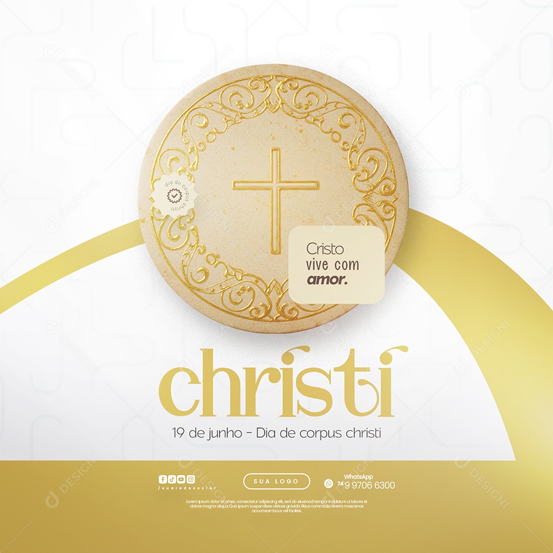 Dia De Corpus Christi 19 De Junho Social Media PSD Editável