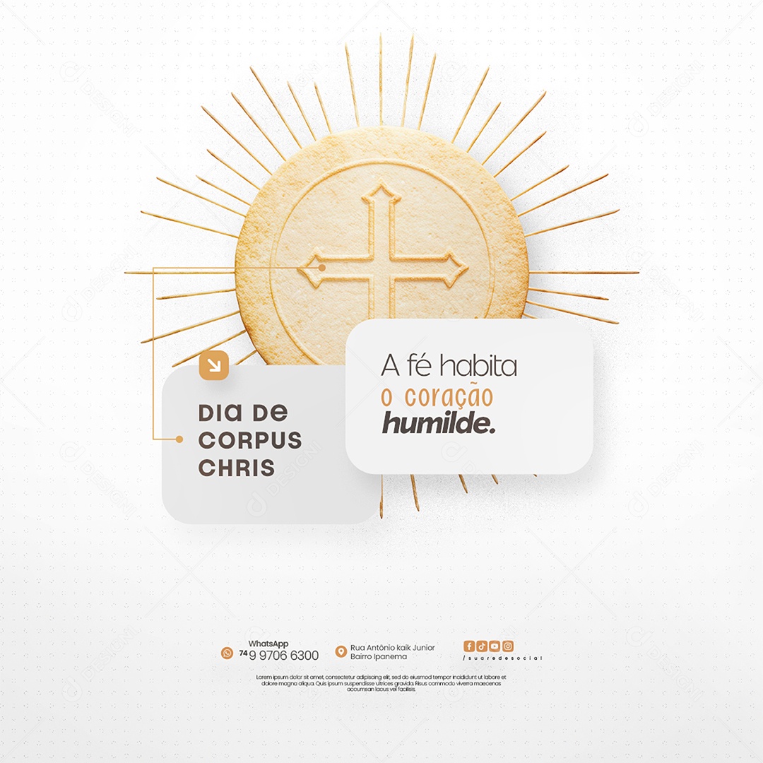 Dia De Corpus Christi 19 De Junho Social Media PSD Editável