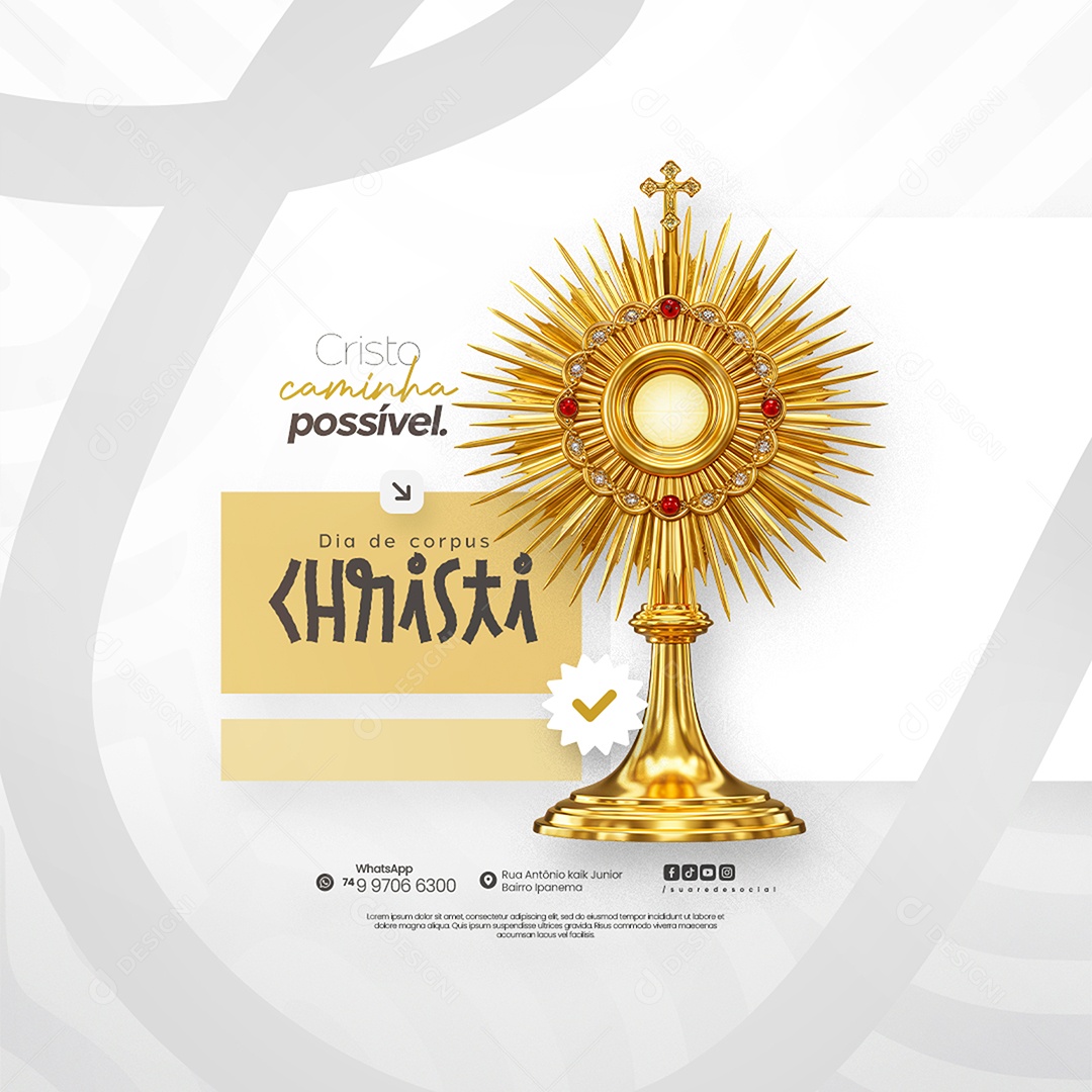 Dia De Corpus Christi 19 De Junho Social Media PSD Editável