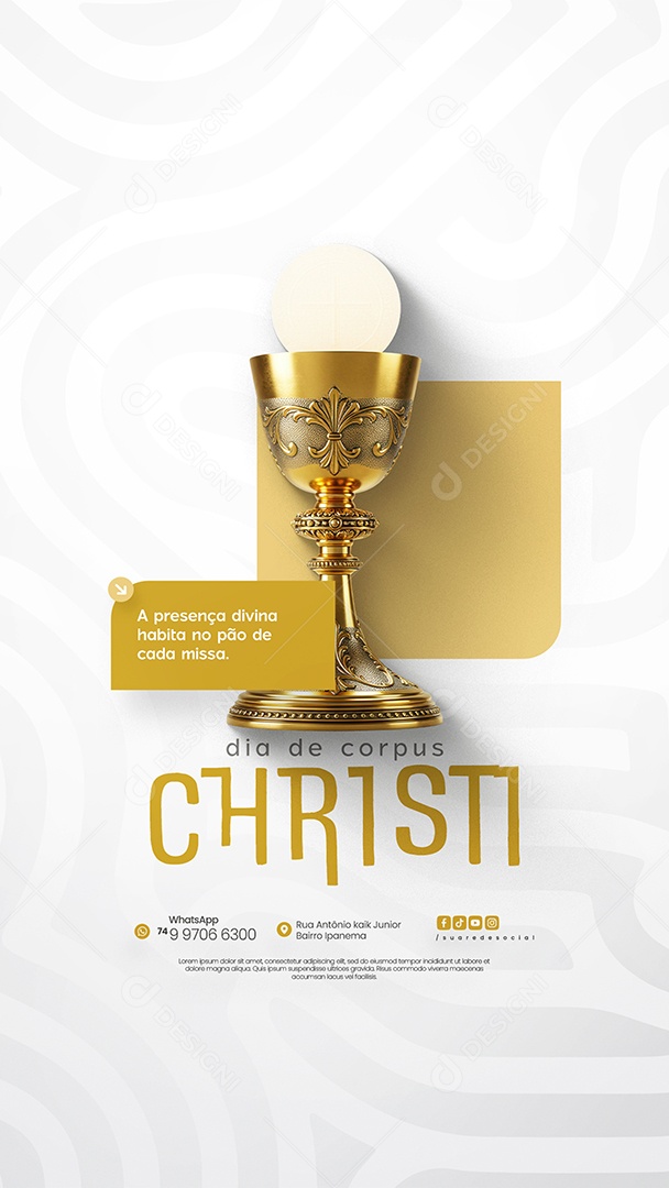 Stroy Dia De Corpus Christi 19 De Junho Social Media PSD Editável