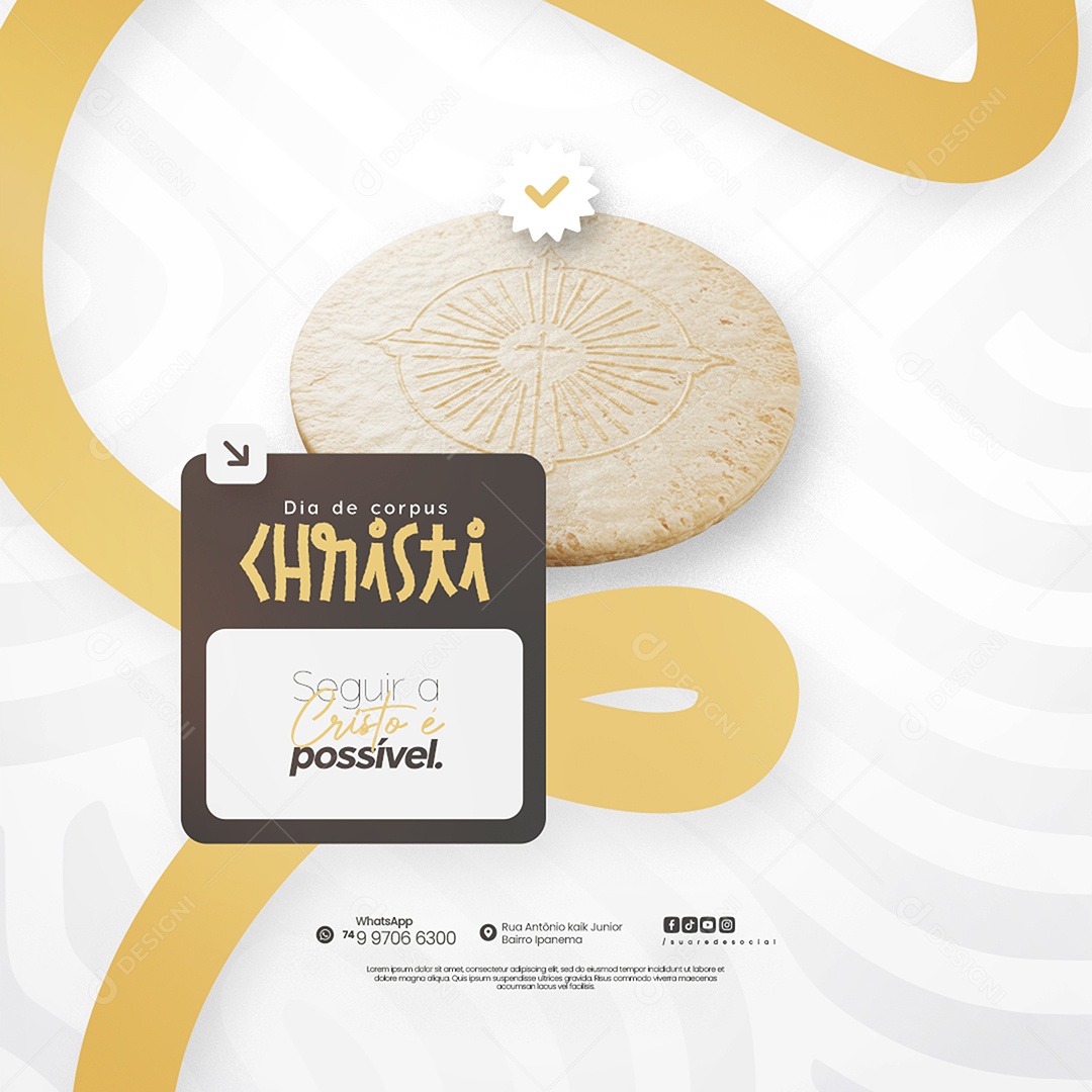 Dia De Corpus Christi 19 De Junho Social Media PSD Editável