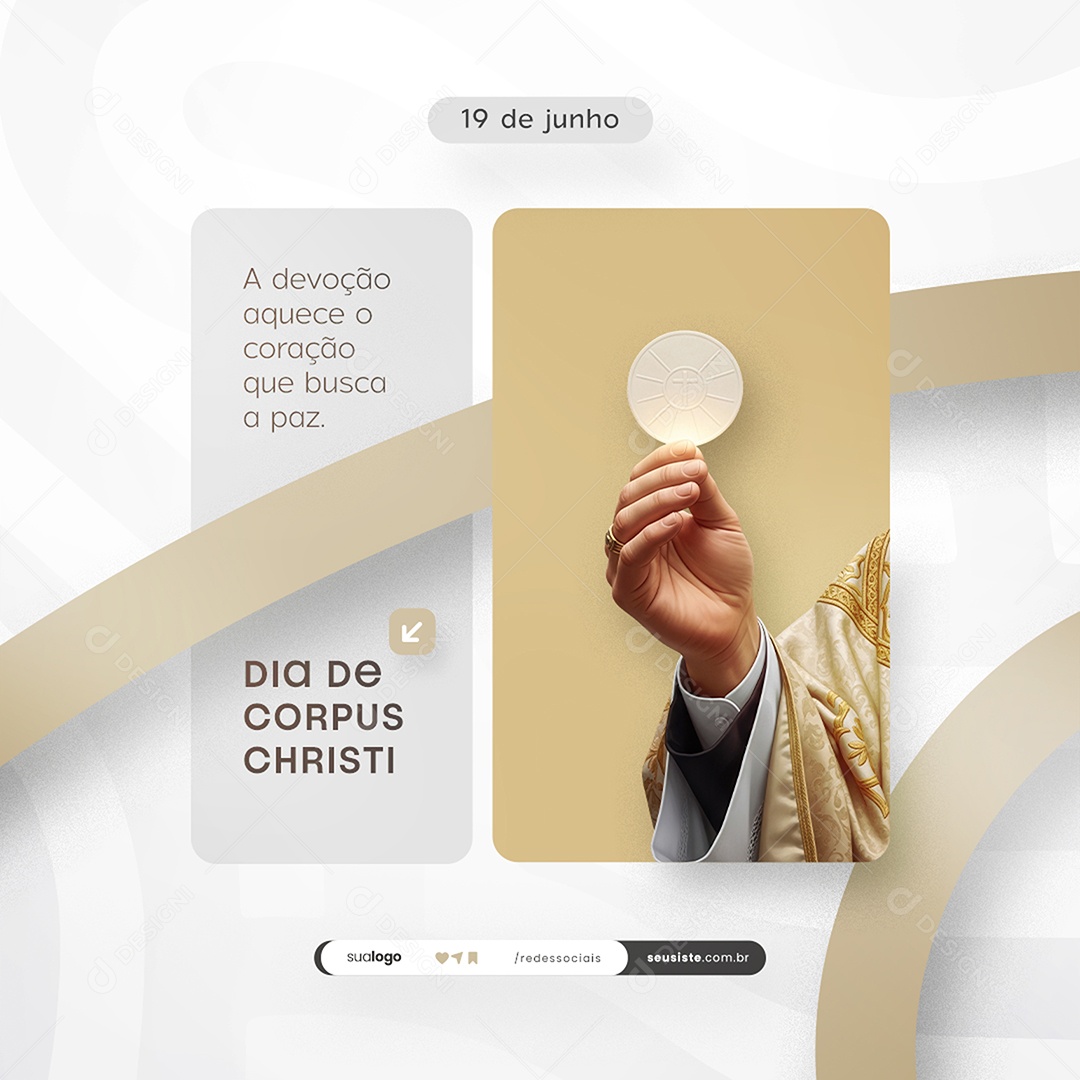 Dia De Corpus Christi 19 De Junho Social Media PSD Editável