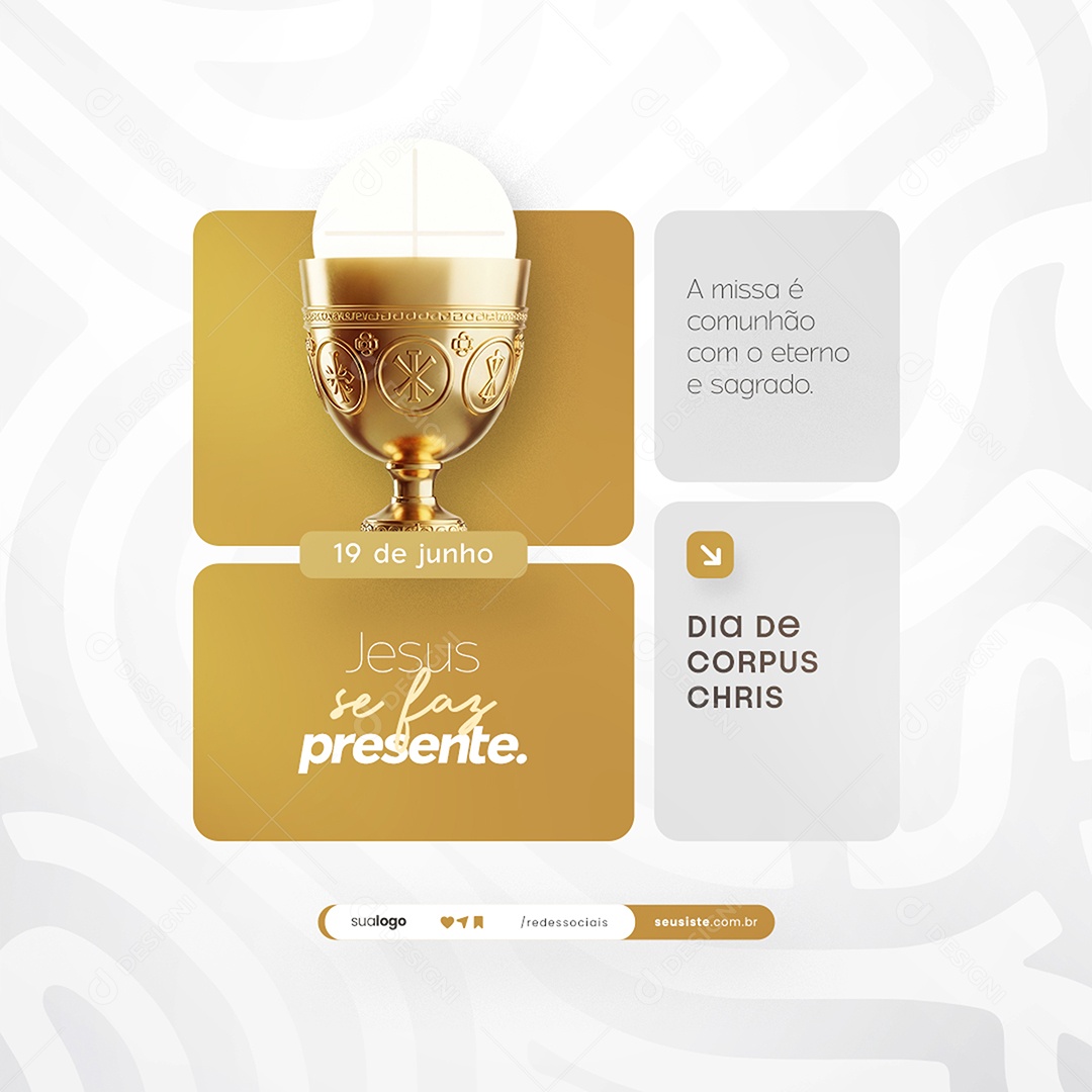 Dia De Corpus Christi 19 De Junho Social Media PSD Editável