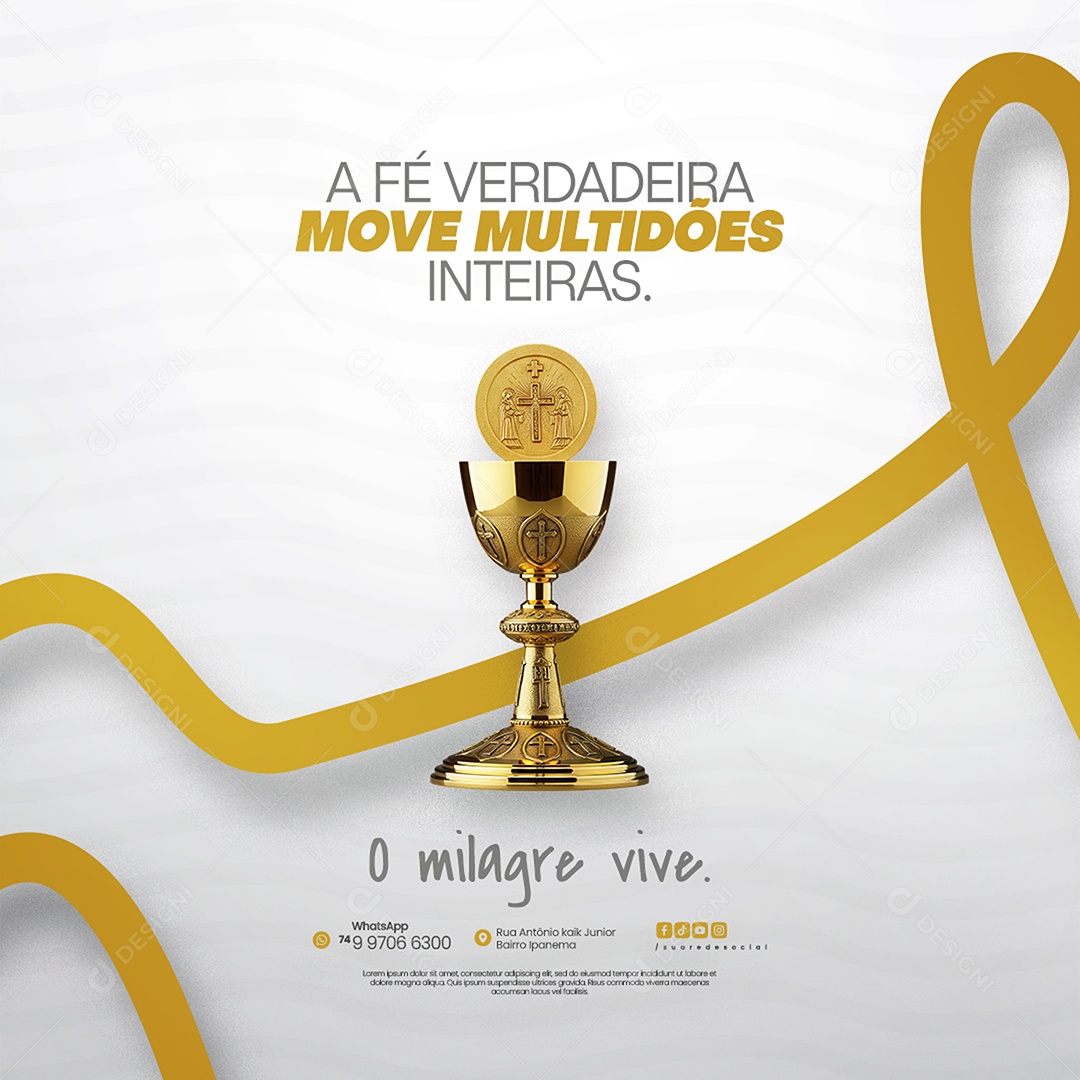 Dia De Corpus Christi 19 De Junho Social Media PSD Editável