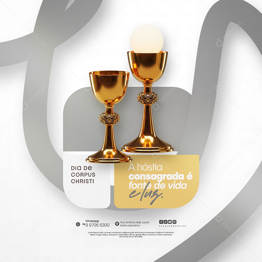 Dia De Corpus Christi 19 De Junho Social Media PSD Editável