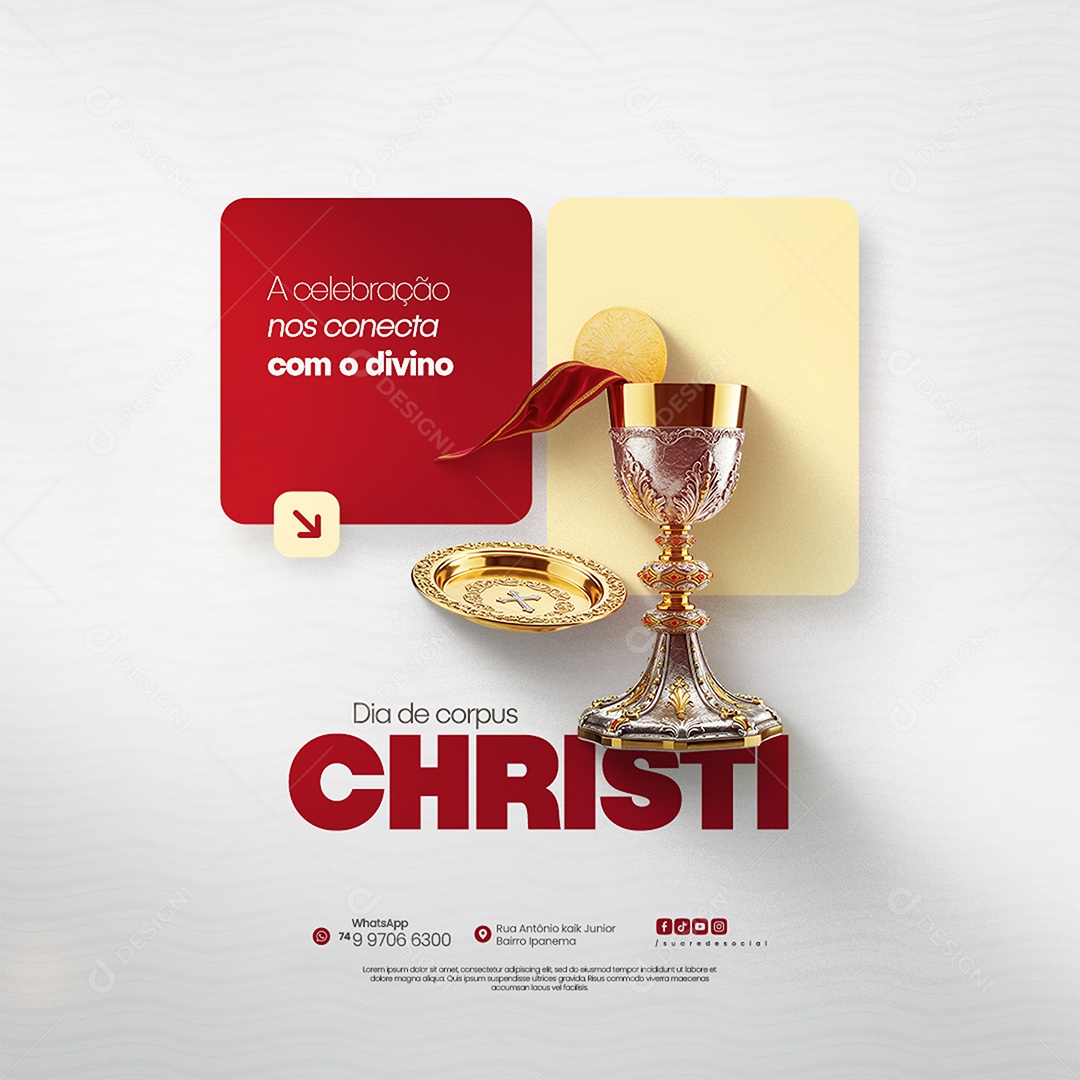 Dia De Corpus Christi 19 De Junho Social Media PSD Editável