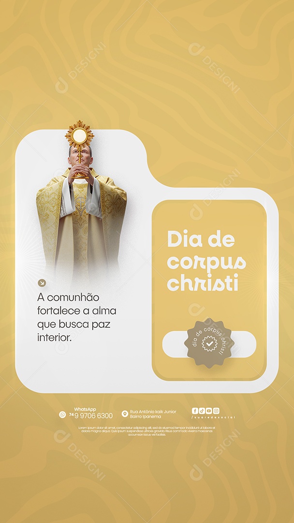 Story Dia De Corpus Christi 19 De Junho Social Media PSD Editável