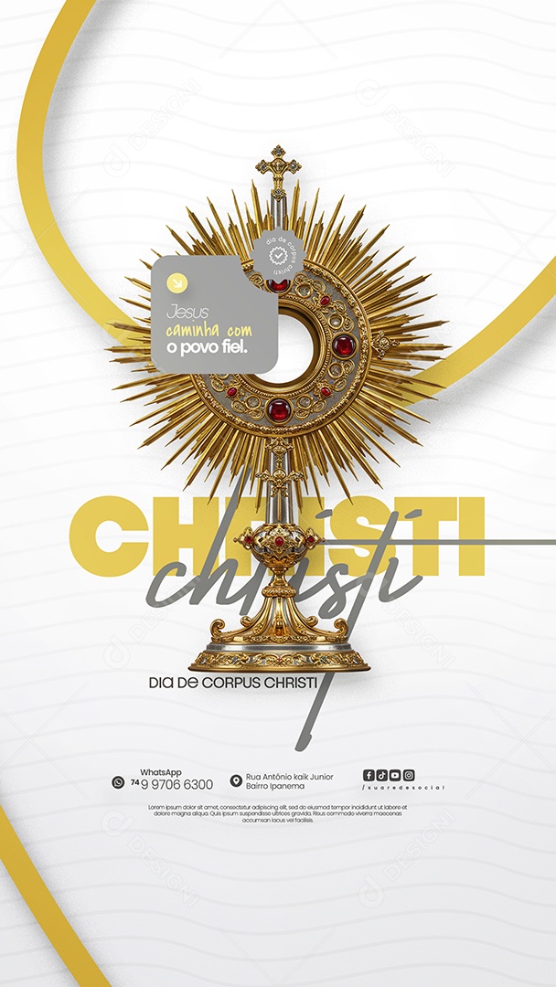 Story Dia De Corpus Christi 19 De Junho Social Media PSD Editável