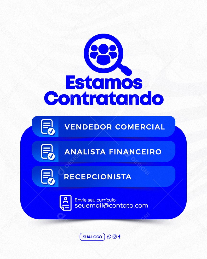 Estamos Contratando Social Media PSD Editável