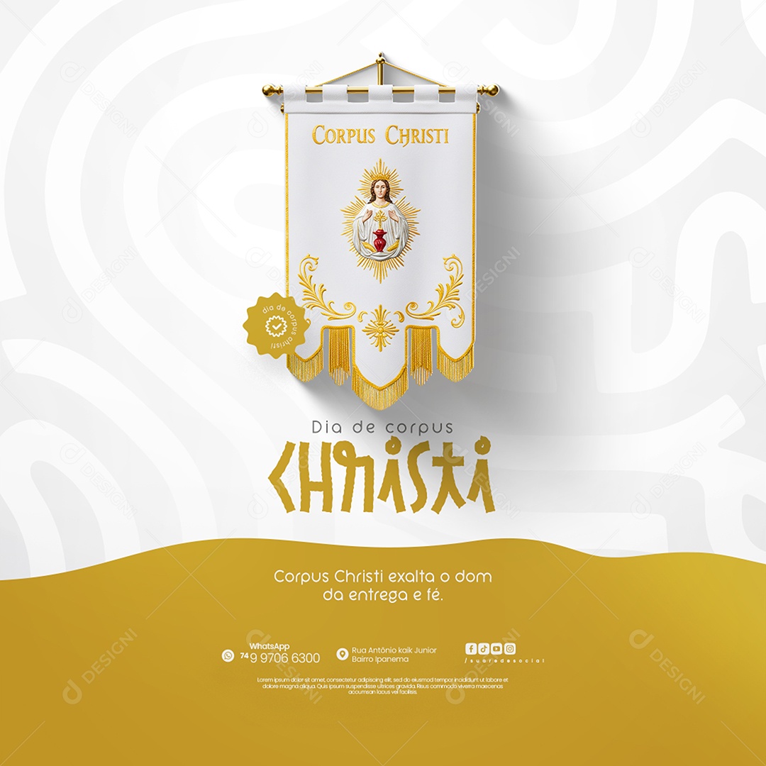 Dia De Corpus Christi 19 De Junho Social Media PSD Editável