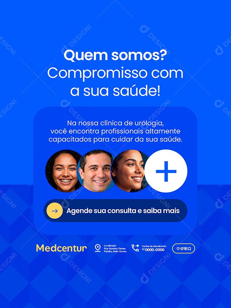 Urologista Quem Somos Social Media PSD Editável