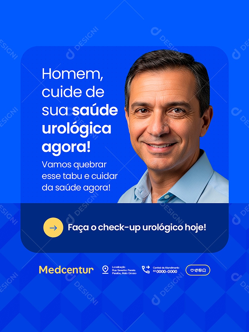 Urologista Homem Social Media PSD Editável