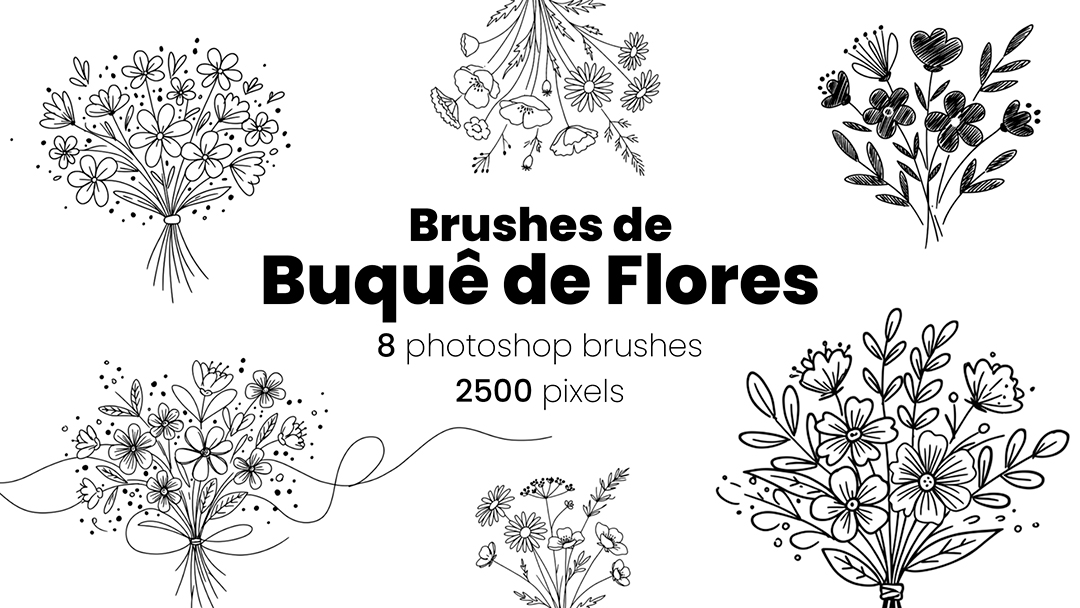 Buquê De Flores Brush ABR