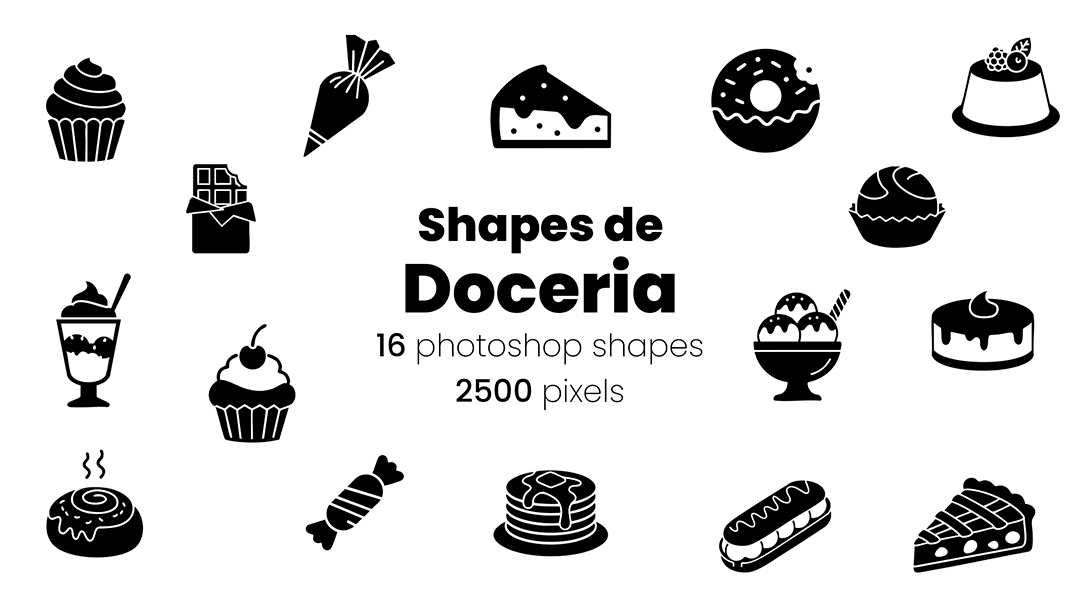 Conjunto de Ícones Doceria Shapes CSH