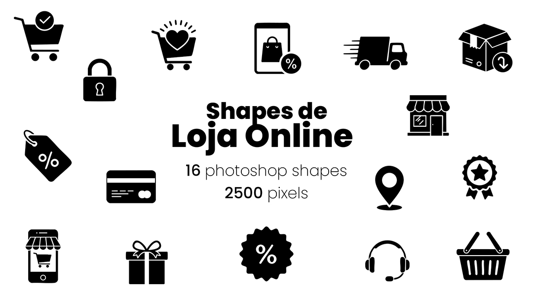 Conjunto de Ícones Loja Online CSH