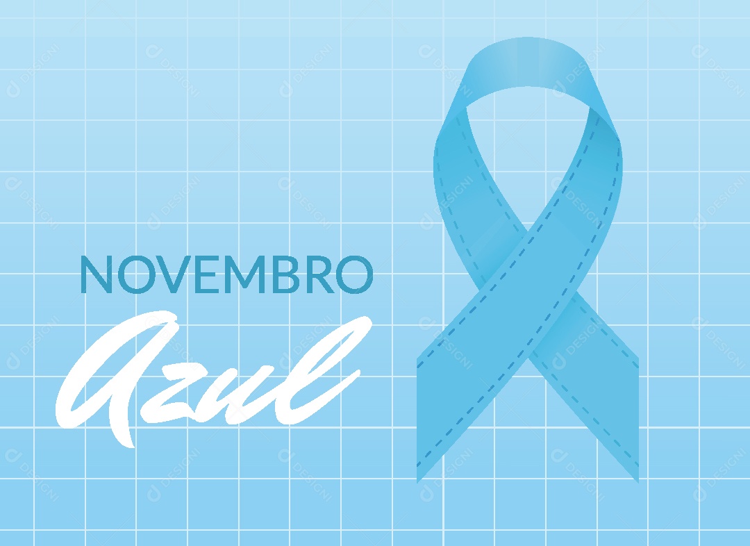 Novembro Azul Mês Prevenção Para Câncer Vetor EPS Editável