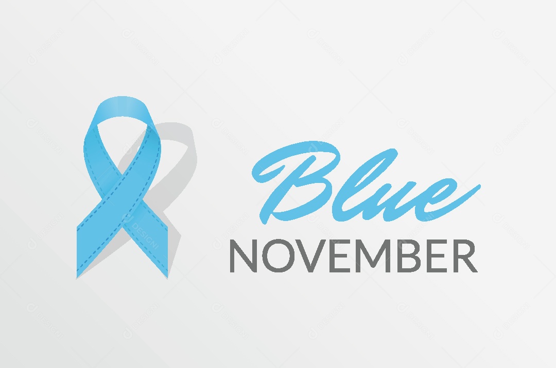 Novembro Azul Mês Prevenção Para Câncer Vetor EPS Editável